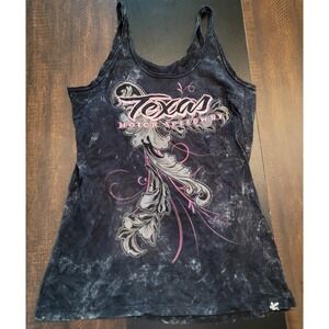Chase Authentics Nascar sz XL Tank Top Acid Wash Texas Motor Speedway Pink Black